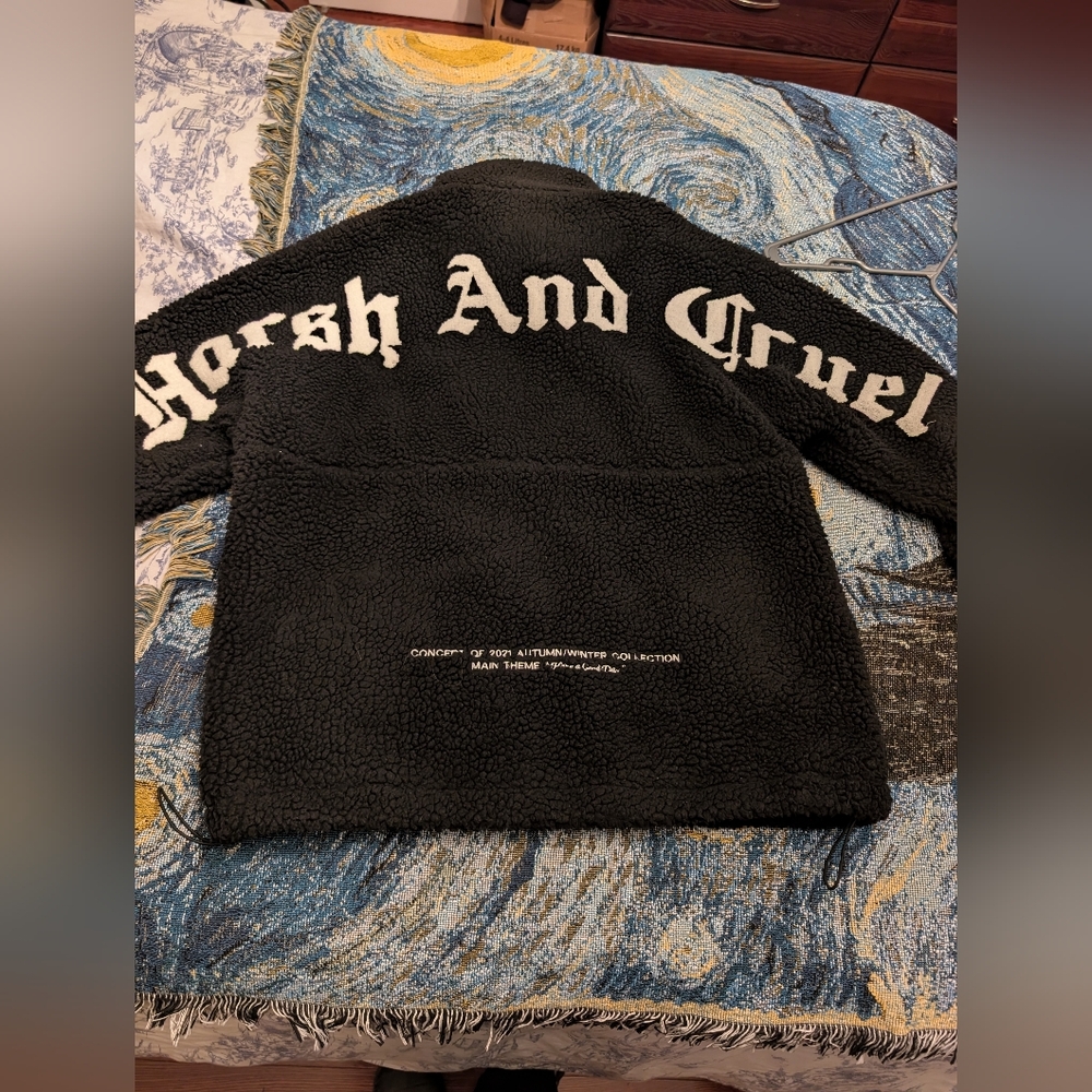 Harsh And Cruel Black Sherpa Jacket